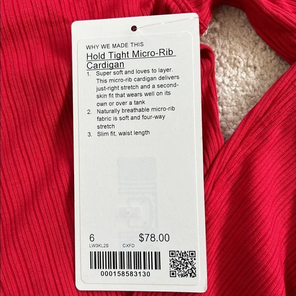 Lululemon Hold Tight Micro-Rib Cardigan-NWT!! - Picture 6 of 9
